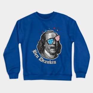 Patriotic Independence Day Ben Drankin Lit Crewneck Sweatshirt